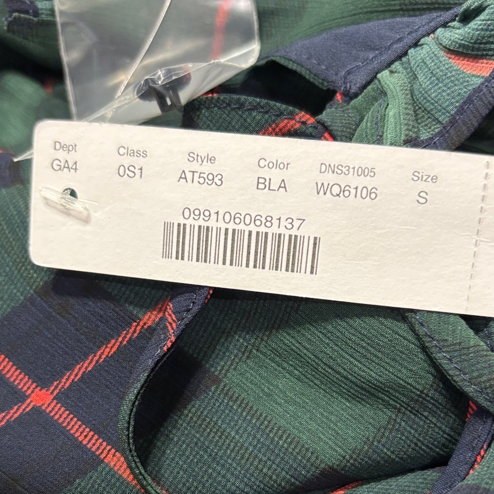 J. Crew Dark Green Plaid Tiered Long Sleeve Dress - Picture 16 of 16